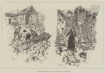 Das Erdbeben in Spanien, Ruinen von Albunuelas